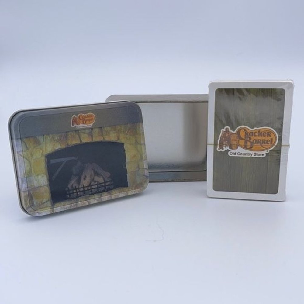 Cracker Barrel Holographic Tin + Card Deck Sealed